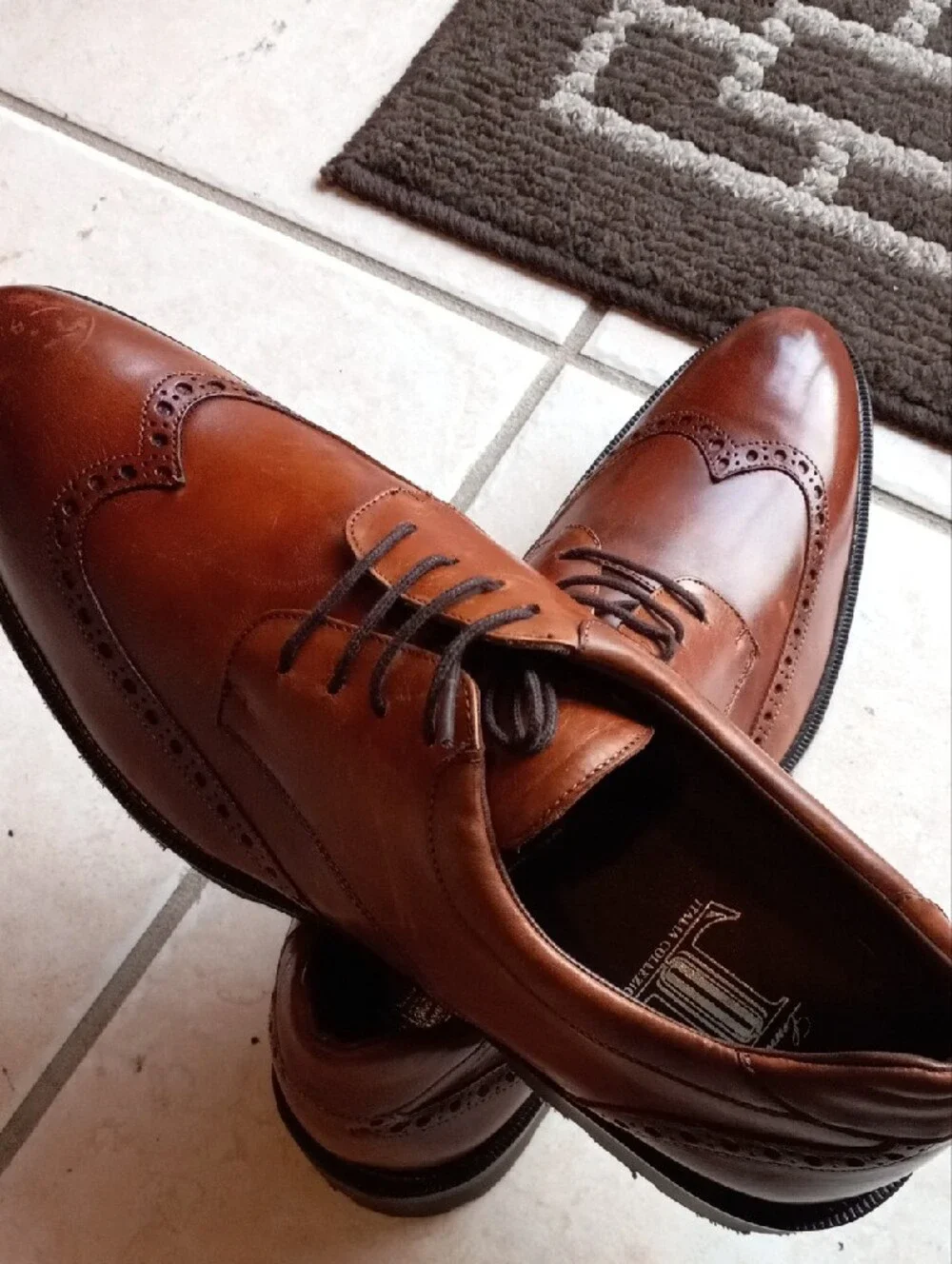 Classic Brown Leather Wingtip Derbys for Men